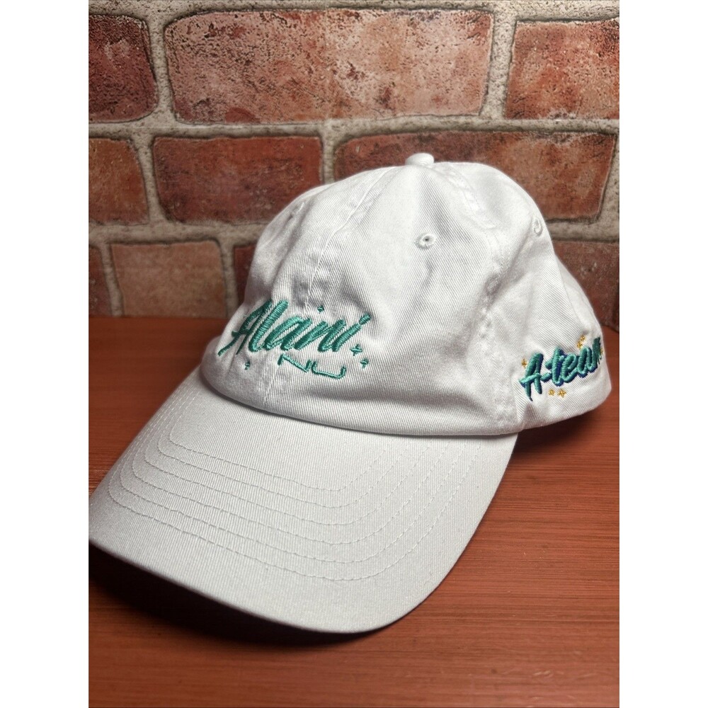 Alani Nu White Adjustable 100% Cotton Logo Baseball Cap Women